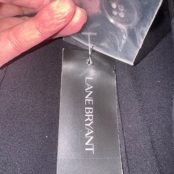 NWT Lane Bryant Womens Black Lace Overlay Blazer Plus Size 28 Evening Wear Party - Picture 7 of 12